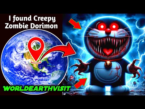 🤯I found Creepy zombie dorimon caught on google maps and google earth 🌎 #viral #map #worldearthvisit