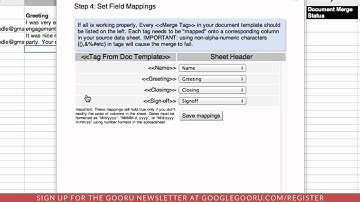 Create and Send a Merged Newsletter using Google Docs, Spreadsheets and App Scripts