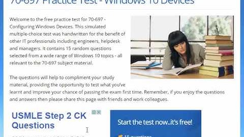 Test Exam Part 2 : 70-697: Configuring Windows Devices