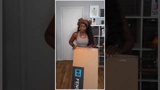 Unboxing my Fenge desktop Shelf @jallowlovette #officeessentials