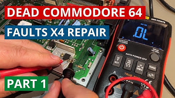 Dead Commodore 64 with multiple faults repair - Shorted 9V, faulty video, strange keyboard input
