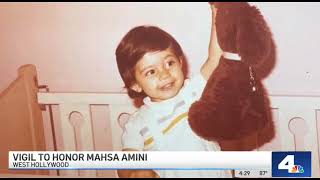 KNBC Coverage on IAWF Candlelight Vigil Held in Honor of Mahsa Amini Sept. 29, 2022