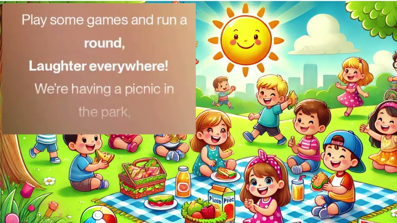 Picnic in the Park Song for Kids | Fun Outdoor Rhyme & Picnic Time 🧺☀️