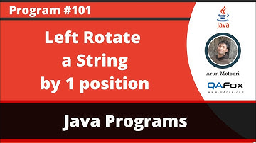 Java Program to left rotate a String by 1 position