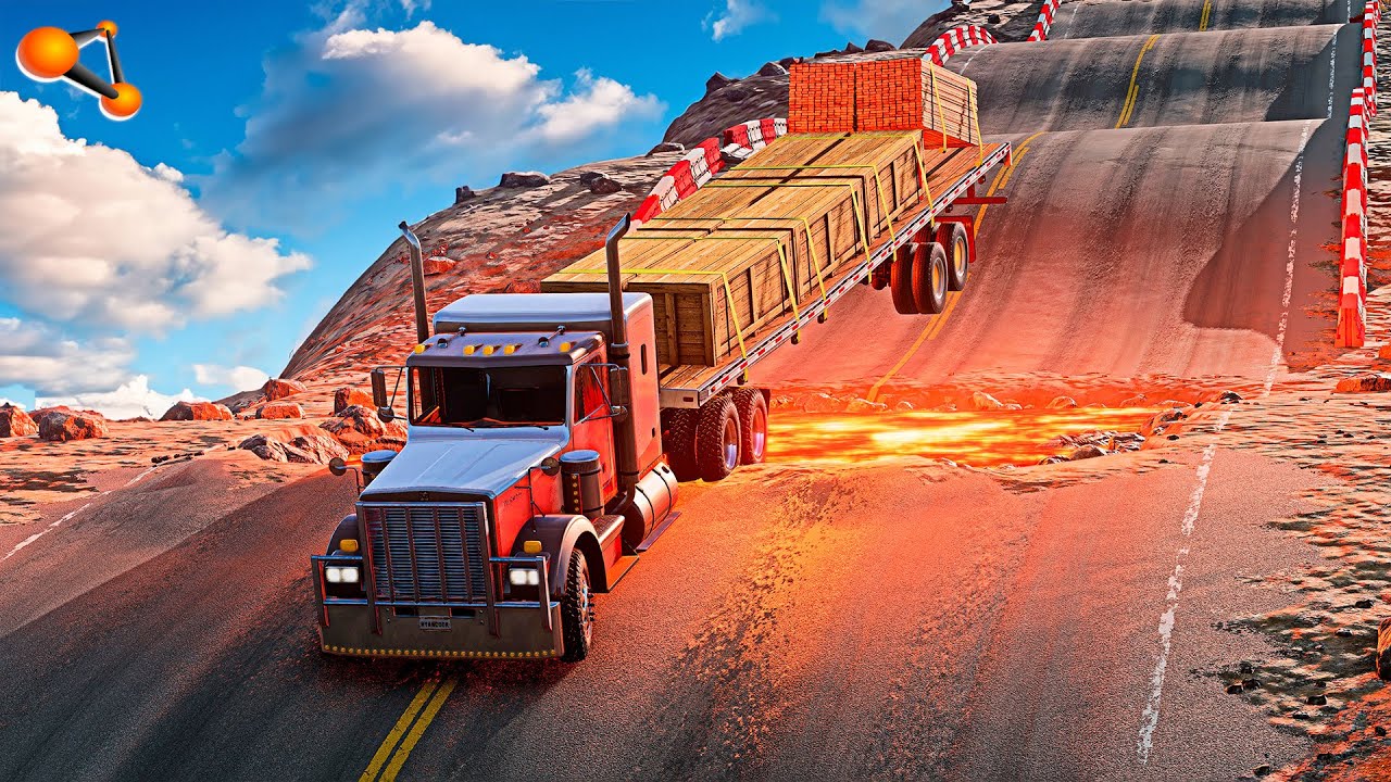 Wave Road Against Vehicles #24 - BeamNG drive