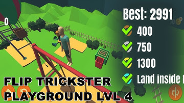 Flip Trickster Playground Level 4 Gold - Get Impossible Gold Score