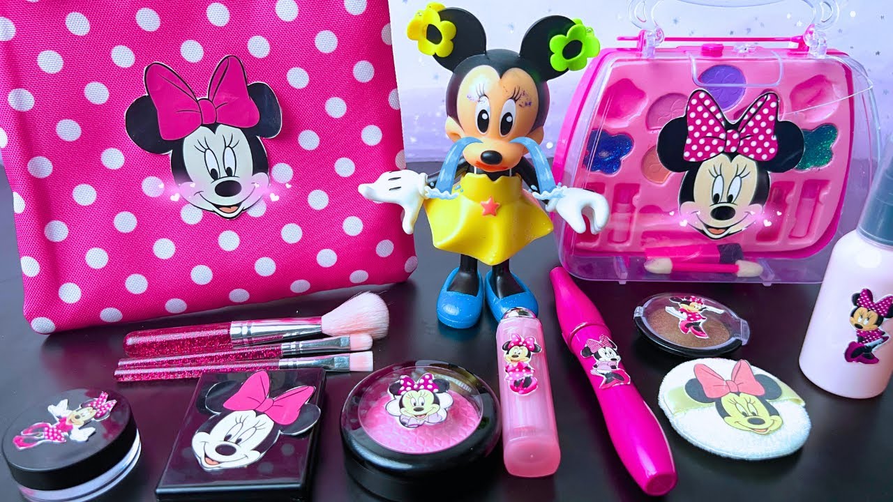 7 Minutes Satisfying with Unboxing Disney Minnie Mouse Makeup Toy ASMR