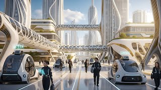 The Most Beautiful White Golden Future City Ever Imagined 1 Hour Sci-Fi Ambient 4K