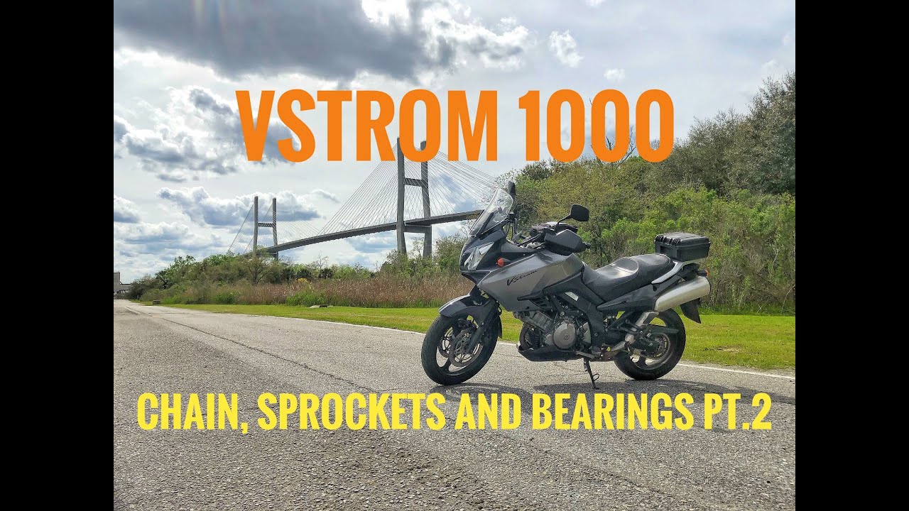 Vstrom 1000 Chain Sprockets and Wheel Bearings Pt. 2 - YouTube