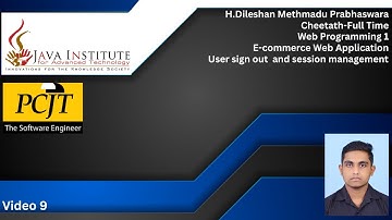 Web Programming 1| Task 09| eShop | 1st year | Java Institute | Dileshan