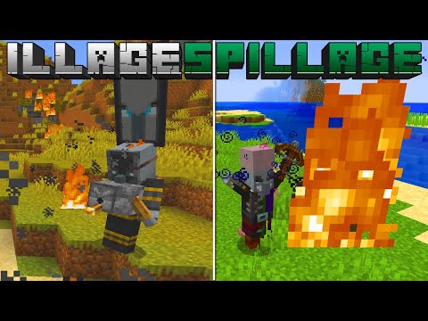 НОВЫЕ РАЗБОЙНИКИ В МАЙНКРАФТ | ОБЗОР МОДА MINECRAFT Illage and Spillage | МАГ И ОГНЕМЕТЧИК