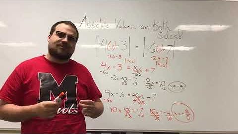 Solving Equations with Absolute Value on Both Sides