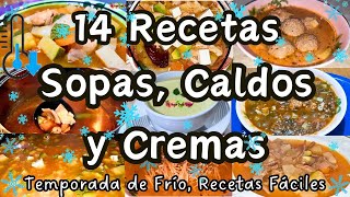 ✅14 SOPAS, CALDOS Y CREMAS TEMPORADA DE FRIO #recetasfaciles #mihogardulcehogar #menusemanal #caldos