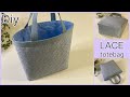 レーストートバッグ作り方 How To Make LACE TOTEBAG, easy sewing tutorials, Diy