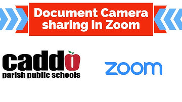 Caddo Quick Tech Tip: Document Camera Sharing in Zoom