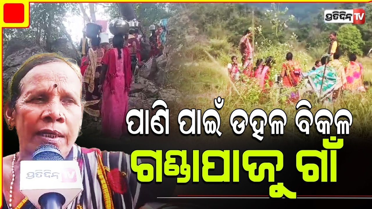 ଖରା ଆସିଲା, ଜଳ ଯନ୍ତ୍ରଣା ବଢିଲା ପାଣି ପାଇଁ ଡହଳ ବିକଳ ହେଇଛନ୍ତିପାଣି ପାଇଁ ଡହଳ ବିକଳ ଗଣ୍ଡାପାଜୁ ଗାଁ