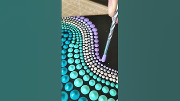 How to Use Dot Art Tools for Beginners - Easy Dot Painting Waves Tutorial #shorts