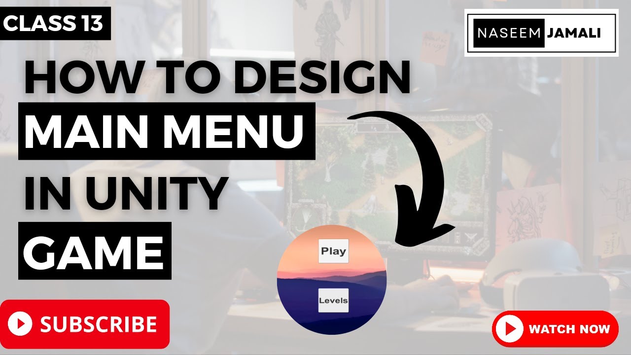 How to design Main menu in unity / create Main menu in unity