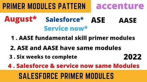 same modules for ase & advance ase || accenture fundamental skill primer program || 2022