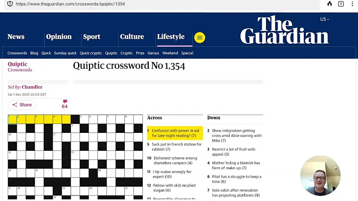 Guardian Quiptic Crossword (No. 1,354)