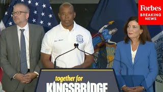 New York Gov. Kathy Hochul, Mayor Eric Adams Promote Kingsbridge Revitalization Project In The Bronx