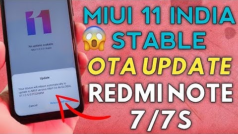 MIUI 11 OTA Update India Stable Redmi Note 7/7S | Install Miui 11 Update Redmi note 7/7s, Jldi Karoo