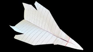 How To Make Easy Jet Paper Airplane With Note Book | Origami