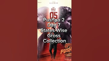 Pushpa 2 Day 7 States Wise Gross Collection|| #pushpa2 #alluarjun #akrmoviemorsel #akrmoviemorsel