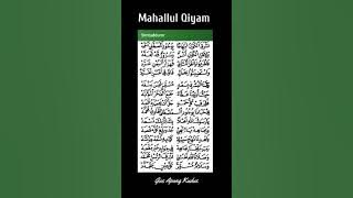 mahlahulQiyam nabi muhammad saw.