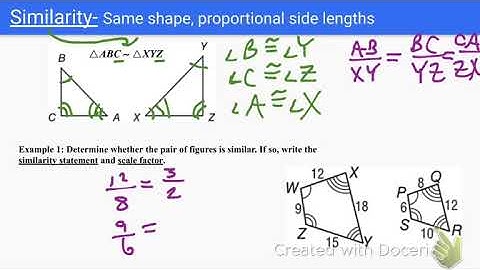 7 1 & 7 2 Lesson: Similar Polygons