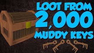 Loot From 2,000 Muddy Keys! [Runescape 3] Big Money from the Wildy Chest!