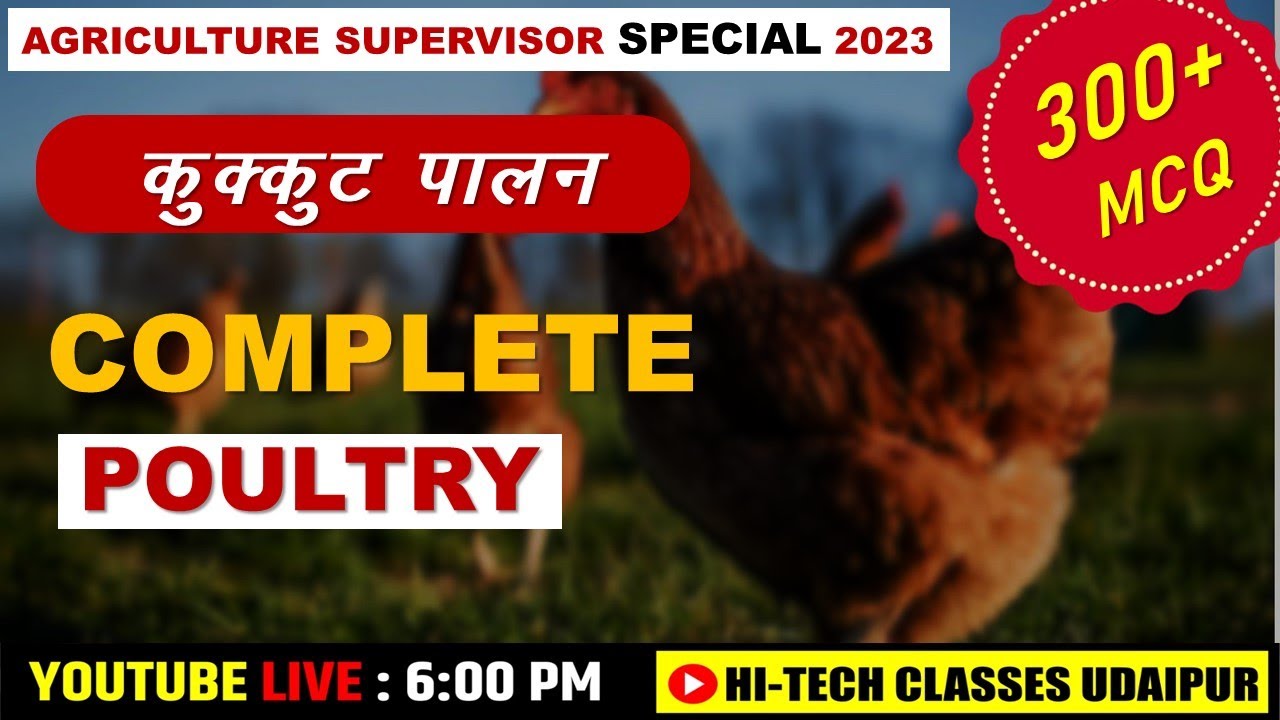 300+ MCQ || Complete Poultry || कुक्कुट पालन || Agriculture Supervisor 2023 