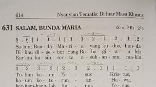 Salam, Bunda Maria - Lagu Puji Syukur No 631