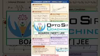 Cordinate Geometry|Important Formula|Class 10|Math Competitive Exam|Maths Foundation 2026|Opto Sir