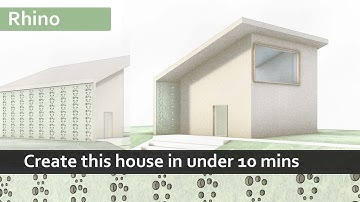 The fastest way to Model a House in Rhino! 10 mins!