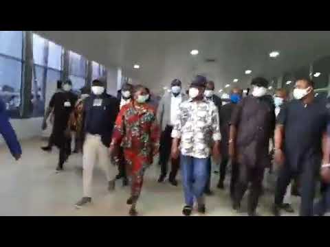 EDO 2020: Wike Arrives Port Harcourt Airport To A Rousing Reception