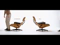 Eames midcentury lounge chair and ottoman  standard vs tall