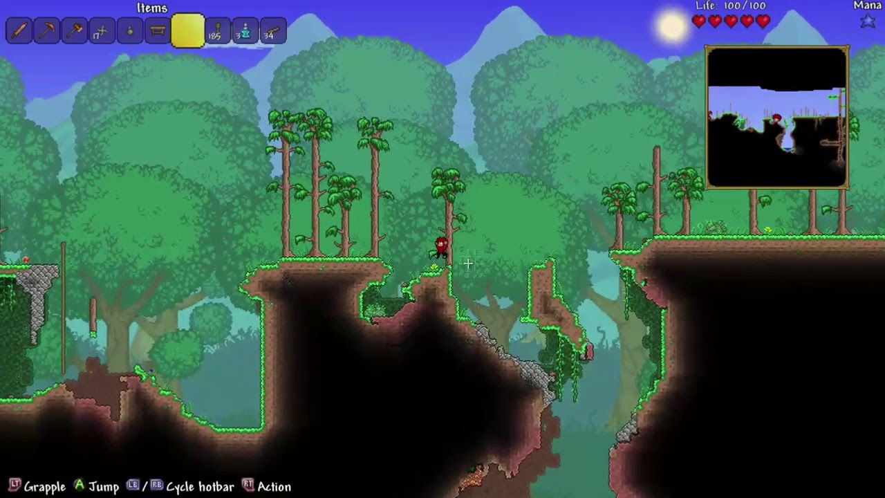 Terraria ep 1 getting started - YouTube