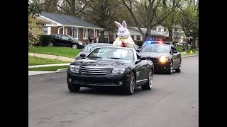 Easter Bunny Visit in Speedway, IN -- Drive by!