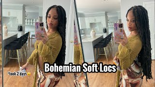 EASIEST BOHEMIAN SOFT LOCS/FAUX LOCS TUTORIAL | Beginner Friendly