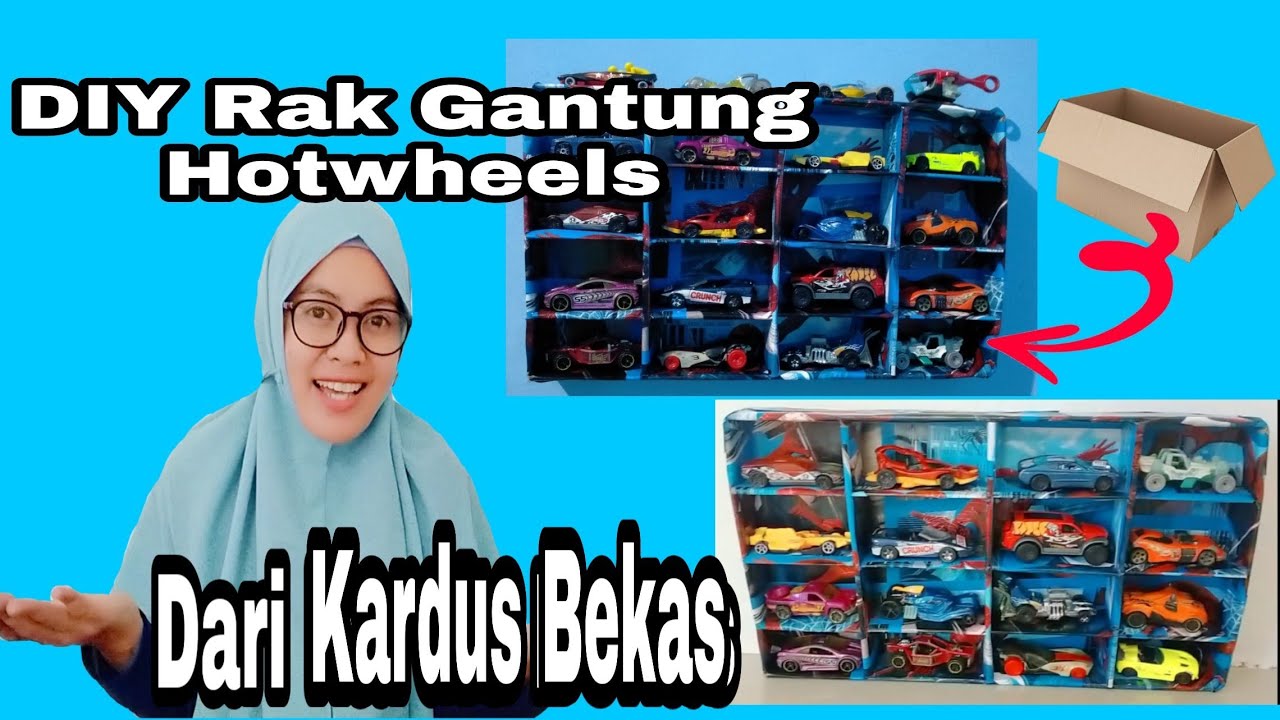 Diy Rak  dinding  dari  Kardus  Rak  Hotwheells YouTube