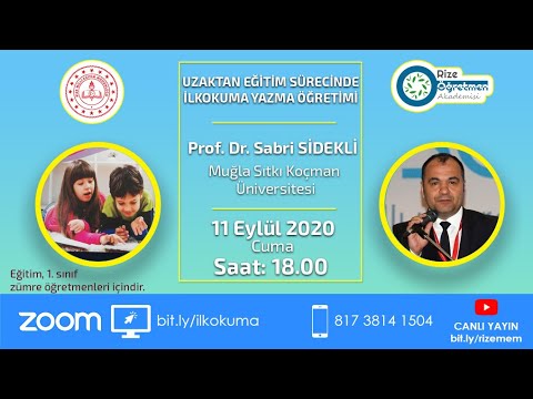 Prof. Dr. Sabri SİDEKLİ ile Uzaktan Eğitim Sürecinde İlkokuma Yazma Öğretimi