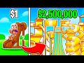 $1 vs $250,000,000 LUXURY WATERPARK in Roblox!