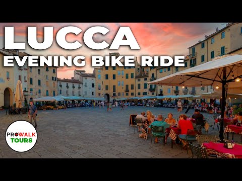 Evening Bike Tour of Lucca, Italy - 4K - Prowalk Tours