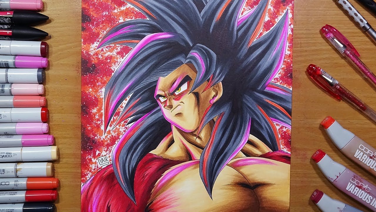 goku super saiyan 4 drawing