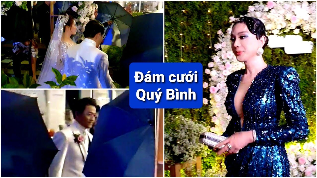 Đám cưới QUÝ BÌNH : công chúa LÂM KHÁNH CHI suýt vồ ếch, vệ sĩ che mặt cô dâu trước truyền thông