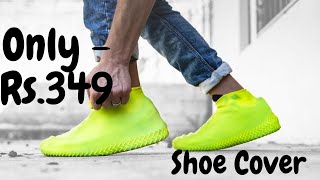 Non Slip Silicone Rain Boot Shoe Cover Waterproof Reusable Foldable Overshoes for Men Wome Unboxing