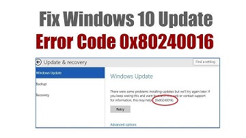 How to Fix Windows 10 Update Error Code 0x80240016