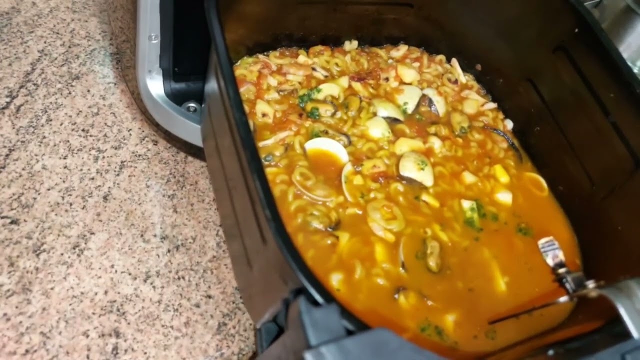 Fideuá en freidora de aire