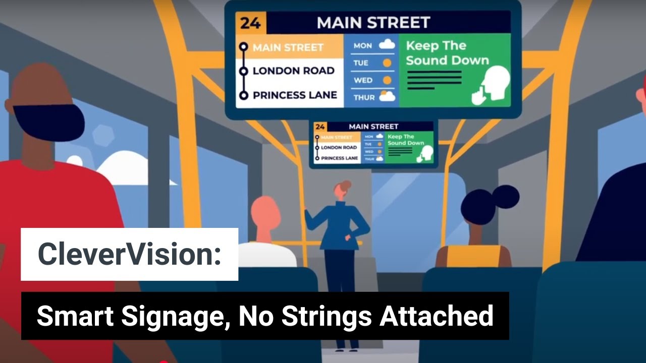 CleverVision Digital Signage for Transit